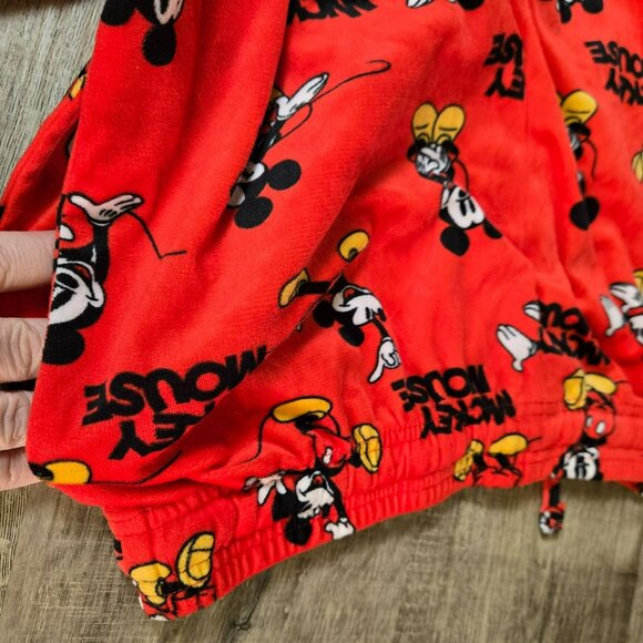 Mickey Mouse Red Super Soft Lounge Pants Size M Elastic Waist Drawstring POCKETS - Picture 7 of 13